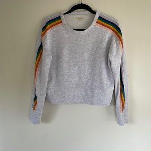 Madewell rainbow crew neck sweatshirt